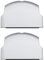 eMagTech 2X Couvre-Portes de Batterie de Remplacement Étuis Protecteurs Compatible avec Sony PSP 2000 2003 2004 3000 3003 3004 Accessoires de Console en Plastique Silver