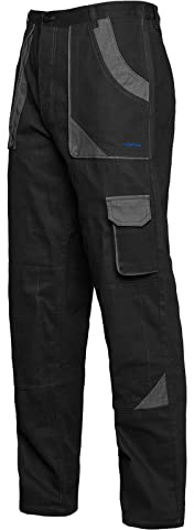 SAFETY Art.Mas PROCOTTON Arbeitshose Herren Hose Baumwolle Damen Handwerker KFZ Gärtner Mechaniker ARTMAS Schwarz (56)