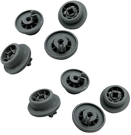 Kit 8 Ruedas Cesta Lavavajillas TEKLiNe Compatible para Bosch Neff Accesorios Repuesto, Rueda Superior Cesta lavaplatos Lavado Vajilla Reemplazo Serie 00611475