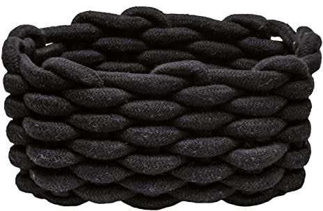 Kleine Wolke Fellone Korb, Schwarz, Länge 14 cm, Breite 19 cm, Höhe 10 cm