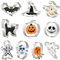 10 Pieces Halloween Cookie Cutters Set for Baking - Ghost,Bat,Cat,Gingerbread Man,Pumpkin,Skull,Round and Witch's Hat Shape Stainless Steel Holiday Biscuit/Pastry Cutter
