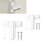 Serrature per finestre, 2 pezzi, con viti di fissaggio, chiusura antifurto per finestre, per varie porte in UPVC/PVC e finestre in lega di zinco bianca