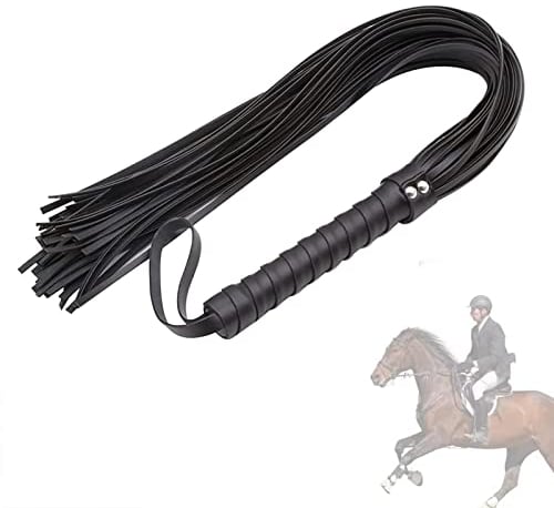 Fouet De Déguisement Noir - Fouet D'équitation Pour Chevaux | Fouet D'équitation Pour Cosplay | Cravache D'équitation Facile À Transporter Pour Garçons Et Filles, Accessoires De Décoration De Costumes