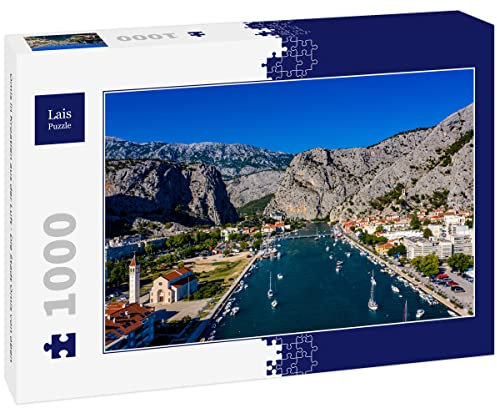 Lais Puzzle Omis in Kroatien aus der Luft - Die Stadt Omis von Oben 1000 Teile