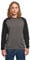 Build your Brand Men's Contrast Raglan Long-Sleeved Shirt T, Charcoal/Black, 4XL
