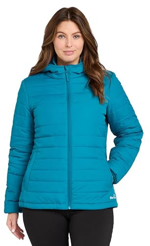 Peter Storm Women’s Blisco II Jacket with Hood & 2 Pockets, Insulated, Water-resistant & Lightweight Puffer Coat for Cold Weather & Winter (UK, Numeric, 22, Regular, Regular, Teal)