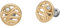 Skagen Damenohrstecker Glitz Wave Edelstahl goldfarben, SKJ1761710