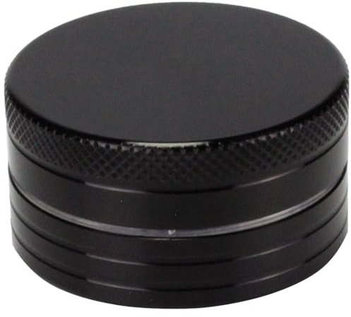 Evergreen Labs Grinder Klein Metall Crusher Kräutermühle Crinder Aus 100% Aluminium, Durchmesser Größe 40mm 2 Teilig, Farbe Schwarz Für Getrocknete Kräuter, Spice, Gewürze