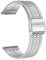 Deolven Edelstahl Uhrenarmband, Mesh Metall Uhrenarmbänder für Herren und Damen, Schnellspanner Armband für Smartwatch und Traditionelle Uhr, Uhrband 22mm Silber