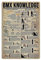 Bmx Knowledge Poster, Metall-Blechschild, Kunst, Wandtafel, Dekor, Vintage-Retro-Schild, Eisenmalerei, Aluminiumschild für Heimdekoration, Bar, Geschäft, Männerhöhle, Outdoor, Garage, Innenbereich, 30
