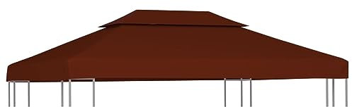 NITCA Copertura Superiore per Gazebo a 2 Strati,Telo di Ricambio per Gazebo,tettoia per Esterni e ripari,pergole e tendoni, Stile Moderno, Terracotta 4 x 3 m