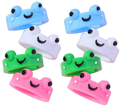 VALICLUD Ring 8st Froschring Klobige Tierringe Vintage Passende Ringe Freundschafts Cartoon-tierringe Schön Damen Geschenke Tiere Fingerringe Punk-ring Kind Harz Niedlich Spielzeug