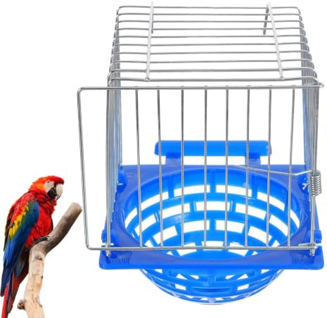 Generic Nido per uccelli, Nido da cova per pappagalli, Piccioni, Uccelli, Canarini, Blu, Plastica e metallo