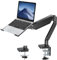 ErgoFocus 2 in 1 Laptop Desk Mount, Gas Spring Arm, Fits Max 17 Notebook & 32 Monitor, Single Monitor Mount with Laptop Tray, Holds up to 17.6lbs