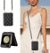 GUVAGI für Samsung Galaxy Z Flip 5 Hülle,Handyhülle Z Flip 5 Phone Case mit Band Kette, Leder Klapphülle Handykette Flip Schutzhülle Magnet Aesthetic Handy Hülle Tasche Umhängen (Schwarz)