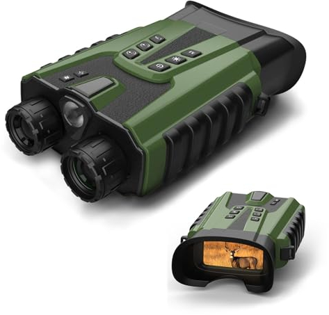 Kavolet Nachtsichtgeräte, Nachtsicht Fernglas 500M, Nachtsichtfernglas mit Vollfarb-Nachtsicht, 4X optischer Zoom, 8X Digitalzoom Wiederaufladbarer 5200mAh für Vogelbeobachtung Camping Jagd