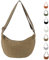 APMGONT Damen Cord Crossbody Bag, Halbmond Tasche Umhängetasche, Damen Halbmond Tasche Schultertasche Mit Einstellbar Schultergurt Lässige Umhängetasche aus Cord für jeden Anlass (Khaki)