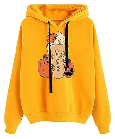 Generisch Geschenk Damen Hoodie Decke Halloween Oberteile Damen Sommer Farbvarianten Langarm Sweatshirt mit Tasche G wintermäntel Damen Sale