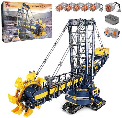 Mould King 17006 Technik Schaufelradbagger Bausteine MOC Elektrisch Bagger Schwerlast-Baufahrzeug (4588+ Teile) Technologie Klemmbausteine Bausatz Spielzeug