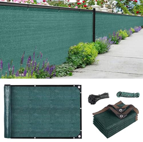 TUAKIMCE Garden Privacy Netting 2 x 10m, Privacy Fence Screening 90% HDPE Outdoor Shading Net, Fence Screening UV-Resistant Tear-Resistant Shading Net with Cable and String