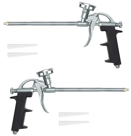 2 pistolets à mousse en polyuréthane, pistolet à mousse pour mastic, pistolet de distribution de mousse, pistolet à mousse d'expansion à isolation thermique, utilisé pour combler les espaces des