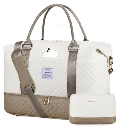 LOVEVOOK Reisetasche Sporttasche Damen Groß Handgepäck Tasche für Flugzeug Weekender Carry On Travel Duffle Luggage Bag Women Krankenhaustasche Wickeltasche Saunatasche Badetasche Set