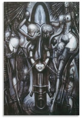 Hr Giger Poster, Kunstposter, Leinwand, Malerei, Dekor, Wanddruck, Foto, Zuhause, moderne dekorative Poster, 40 x 60 cm
