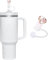 Diamond Straw Toppers for Stanley Cup, Silicone Straw Covers for Stanley Cup 30&40Oz, Dust-Proof Straw Topper, Reusable Straw Cover for Stanley Tumbler Accessories 10mm (Light Pink)