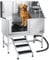 VEVOR Baignoire de Chien Acier Inoxydable, Baignoire de Toilettage pour Animaux de Compagnie 127 cm Station de Lavage Chat, avec Escalier, Panneau Filtre à Eau, Robinet, Pommeau Douche, Porte Droite