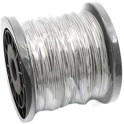 Cable Acero Cuerda de alambre de 100 metros, Cable recubierto de PVC transparente, cuerda de acero inoxidable 304, diámetro de tendedero de 0,8mm, 1mm, 1,5mm, 2mm, 3mm Para Toldos, Tendedero,Soporte P