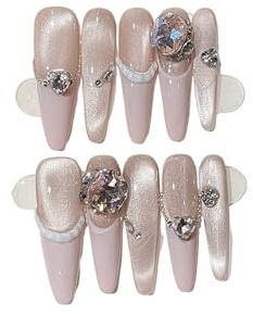 Advanced Wearable Nails for Woman, Handmade with Sparkling Designs, Perfect for Daily Wear, Gift Giving