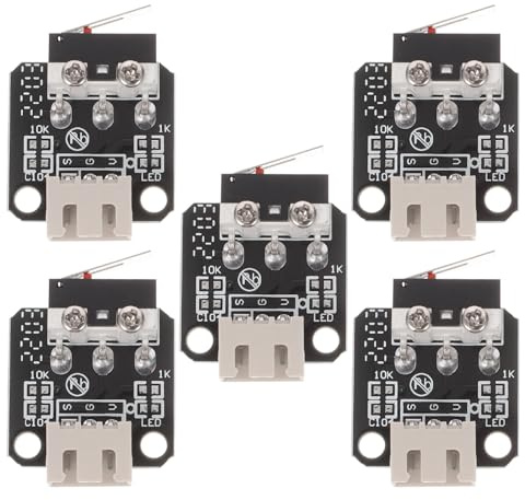 KOMBIUDA 5 pièces Lot Interrupteurs Fin Course Mécaniques pour Imprimante Accessoires Durables Compatibles Ender- Micro Interrupteurs Fiables et Faciles à Installer