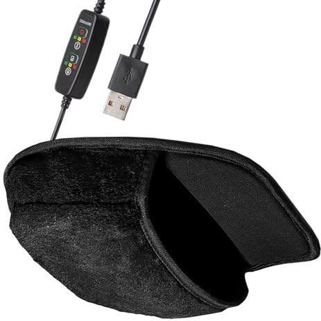 ifundom Tapis de Souris Chauffant USB Antidérapant Réglage Thermique 3 Niveaux pour Bureau et Ordinateur Portable en Hiver