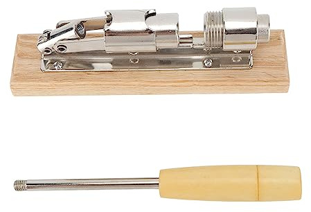 Apri-noce meccanico, apri-noce a clip per la sbucciatura di noci intere, schiaccianoci da tavolo in acciaio inox e legno con impugnatura ergonomica, ideale per l’uso in