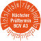 TE-Office 500 Stück Prüfaufkleber Prüfplaketten 18-23 Nächster Prüftermin BGV A3 orange Rolle 1-bahnig 30 mm Durchmesser laminiert abriebfest