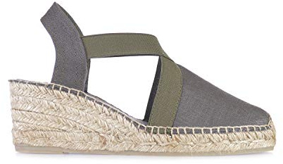 Toni Pons TER Womens Keil Betuchte Espadrilles 41 EU Khaki Linen