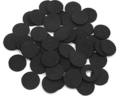 sourcing map 50Pcs Esponja Negra Arandela Plana Junta 16 X 7 X 2mm | de Amortiguación, para Vehículo