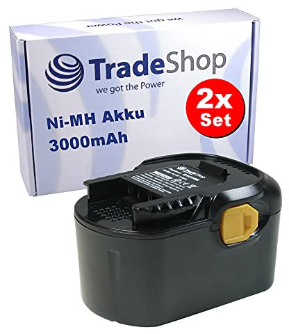 2x Hochleistungs Ni-MH Akku für AEG BS 14C, BS 14 X-R, BS 14 G, BS 14 GNC, BS 14 X, BS 14 XN ersetzt 4935413106, 4935416790 0700956430/14,4V 3000mAh