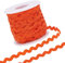 GORGECRAFT 27 Yard/25 m Rick Rack Trim Ribbon Wave Nähen Biegen Fransen Trim 5mm/0.2 Zoll Zum Nähen von Blumen Machen Hochzeit Spitzenband Handwerk (Orange)