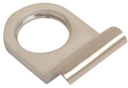 Vibe Victorian Cylinder Pull on Satin Chrome, Front Door Pull for Use on Doors for Security, Cylinder Lock with Curved Finger Grip, Latch Pull, Front Door Handle for Cylinder Locks