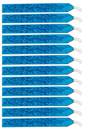 VUIUYOIES 12 Stück Siegelwachs Wachssiegel Perlen Pfeil Muster Siegellack schmelzen DIY Wachssiegel Stempel Kit Dekoration Geschenk Handwerk, Wunderschönes Blau