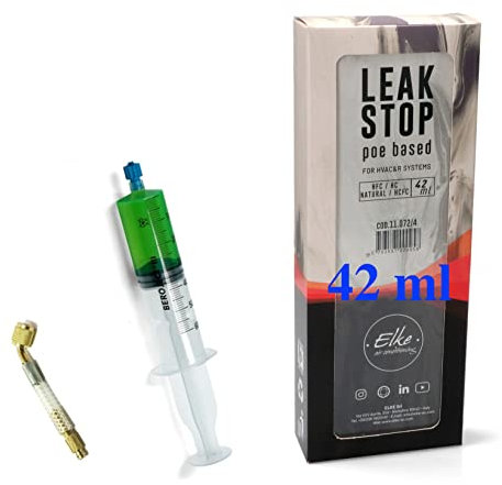 M Shop Italia TURAFALLE 42 ml Klimaanlage zum Blockieren von Leckagen R134A R407C R22 R404A R600 R410 mit Ausgießer und Ventil Nadel 1/4