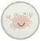 Wecon Home Moderner Kurzflor Esprit Kinderteppich mit Krabbenmotiv - Crab (80 cm rund, beige rosa)