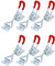 QWORK® 6 Pack Toggle Clamp Latch, 100Kg/220Lbs Holding Capacity, Toggle Latch, Quick Release Pull Latch, Quick Clamp, Adjustable Buckle