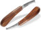 Couteau à sabot professionnel Lot de 2 pour chevaux Lames aiguisées des deux côtés Minces et larges Bovins Outil de maréchal-ferrant avec crochet incurvé Acier spécial inoxydable Manche ergonomique