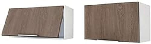 Berlioz Creations Hängeschrank für Küche mit Dunstabzugshaube, aus Eiche, 100 Prozent französische Herstellung CH6HC Hängeschrank für Küche mit Dunstabzugshaube, aus Eiche