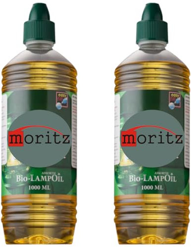 Moritz 2 Liter Bio Lampenöl gelb farbig für Öllampen Bambusfackeln Gartenfackel und Wandfackeln