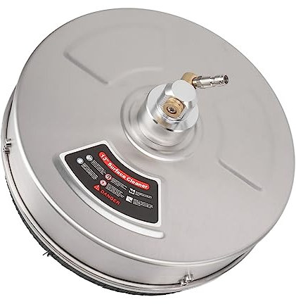 GLOGLOW Pressure Washer Surface Cleaner, 4000 PSI Stainless Steel Power Washer with Extension Bar 13 Inch Pressure Washer Surface Cleaner For Driveways Sidewalks