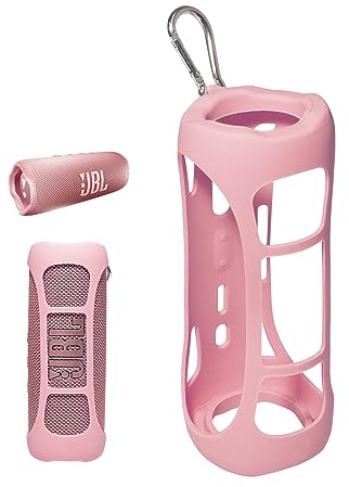 Silicone Cover Skin for JBL Flip 6 Portable Bluetooth Speaker by Alltravel, Portable Full Protection Solution, Customized Skin with Color and Shape Matching (Pink)