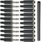 Xiatiaosann 1/4 Zoll Mono Klinkenstecker, 6,35mm Mono Stecker und 6,35mm Mono Buchse, Löttyp, kostengünstiger 6,35mm TS Stecker aus Kunststoff mit Schrumpfschlauch (20er Pack)